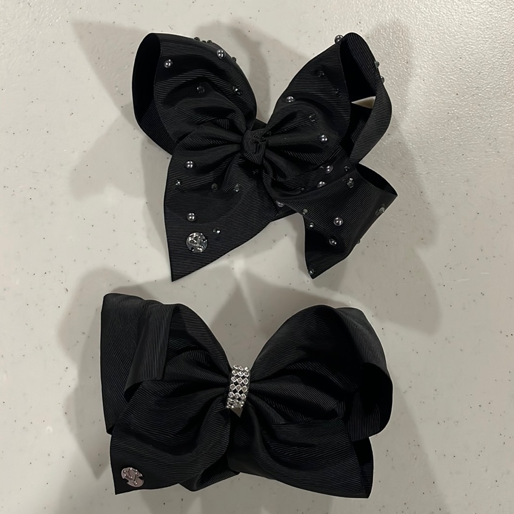2 Black JoJo Bows